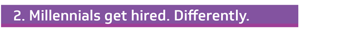Millennials get hired- differently
