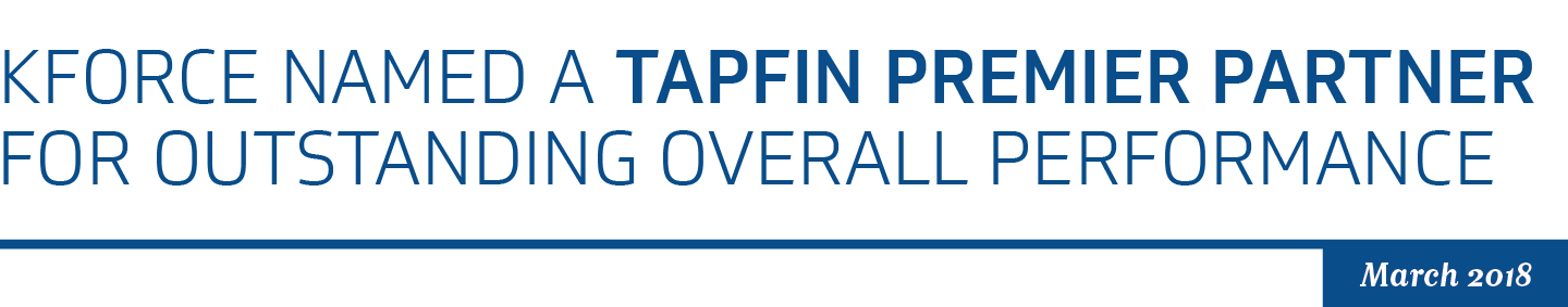 Kforce is a TAPFIN premier partner!